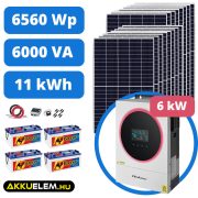  AKKUELEM PRO Napelemes Rendszer | 6kW Inverter | 6560W Solar | 48V/230Ah Banner akkumulátorok