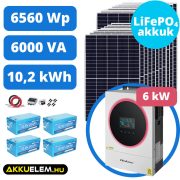   AKKUELEM MAX Napelemes Rendszer | 6kW Inverter | 6560W Solar | 48V/200Ah Vestwood LIFEPO4