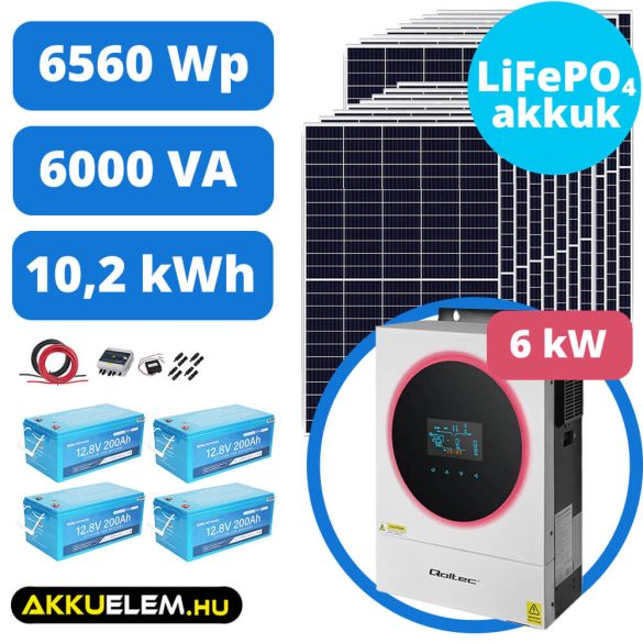 AKKUELEM MAX Napelemes Rendszer | 6kW Inverter | 6560W Solar | 48V/200Ah Vestwood LIFEPO4