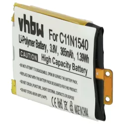   Asus C11N1540, 0B200-01630100 - 365mAh 3.8V Li-polymer - szerszámok a csomagban - okosóra akku - VHBW