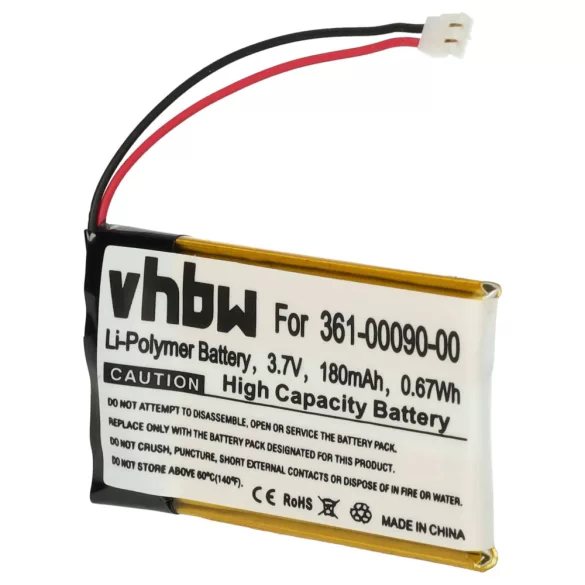 Garmin 361-00090-00 - 180mAh 3.7V Li-polymer - szerszámok a csomagban - okosóra akku - VHBW