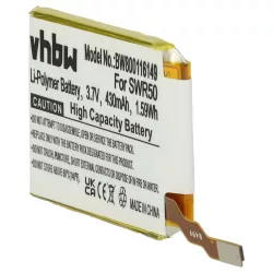   Sony 1288-9079, GB-S10, 1588-0911 - 430mAh 3.7V Li-polymer - szerszámok a csomagban - okosóra akku - VHBW