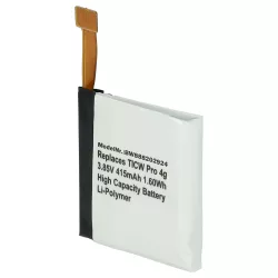   TicWatch SP452929SF - 415mAh 3.85V Li-polymer - szerszámok a csomagban - okosóra akku - VHBW