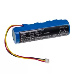   Wind Instrument AKAI 1ABTUR18650ZY01, NB2537-R0 - 3400mAh 3.7V Li-ion hangszer akku - VHBW