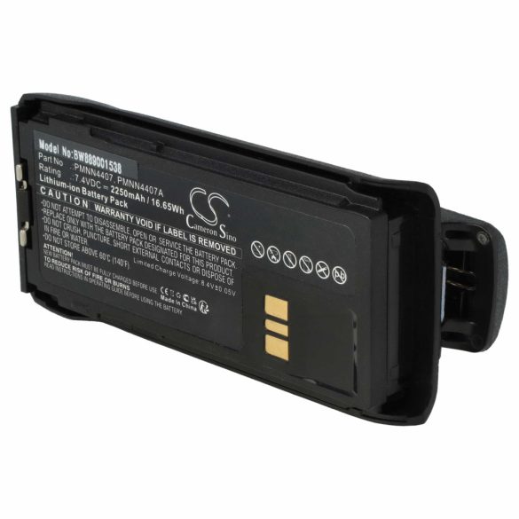 Motorola PMNN4406BR, PMNN4406, PMNN4407 - 2250mAh 7.4V Li-ion övcsattal szerelt rádió akku