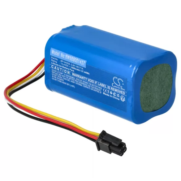 Eureka/Midea BP14435A- 2600mAh, 14.4V, Li-ion porszívó akku - VHBW