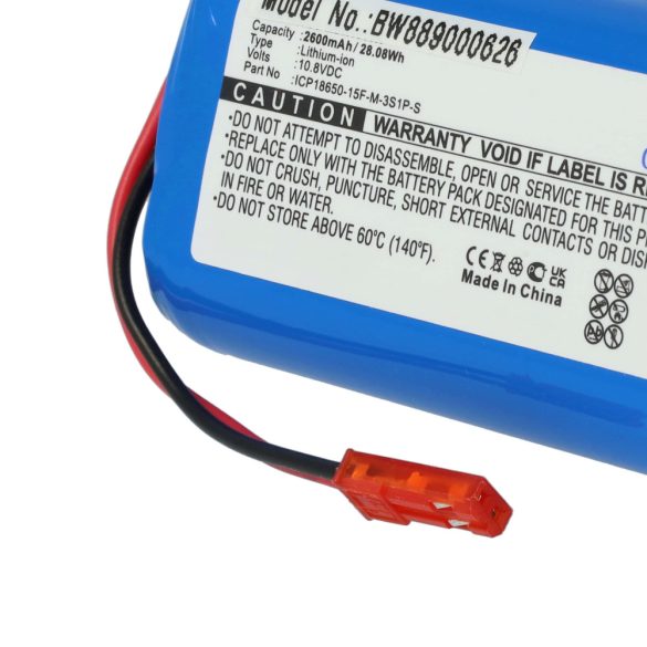 Medion ICP186500-15F-M-3S1P-S- 2600mAh, 10.8V, Li-ion porszívó akku