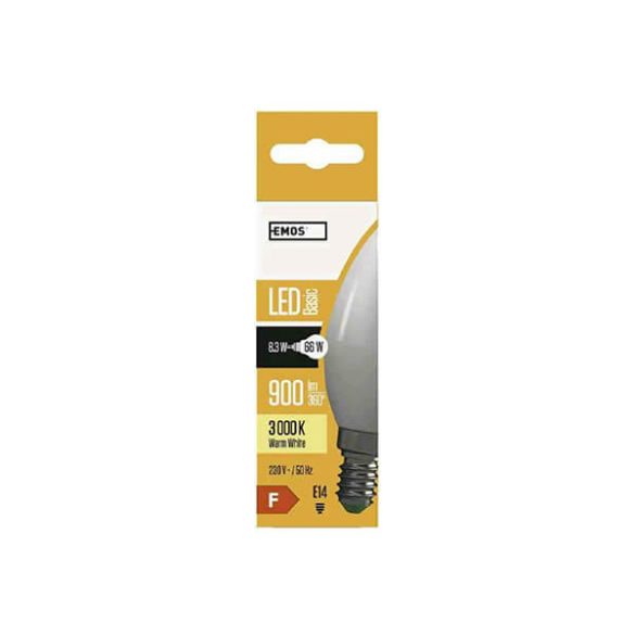 Classic E14 gyertya LED-izzó 8,3W (66W) 900lm 3000K