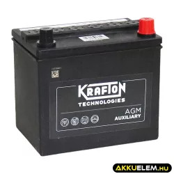   Krafton AGM AUX U1 12V 30Ah 300A JOBB+ Tesla utángy. kiegészítő akkumulátor