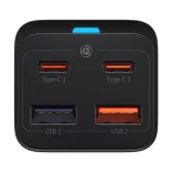 Baseus gyors töltő 65W-ig 2*USB + 2*USB-C GaN3 PD, QC4.0