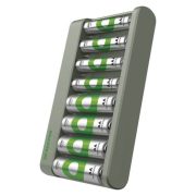   GP ReCyko E821 akkutöltő Powerbank + 4 x 2100mAh AA + 4 x 850mAh AAA akku