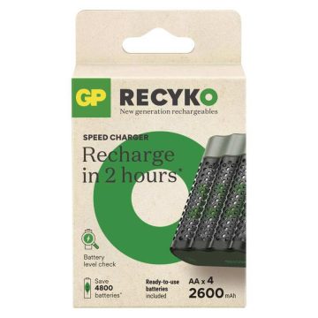 GP ReCyko M452 akkutöltő + 4db 2600mAh AA akku