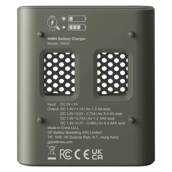 GP ReCyko M452 akkutöltő + 4db 2600mAh AA akku