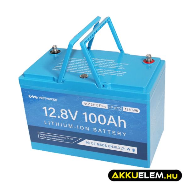 Vestwoods 12V 100Ah LiFePo4 akkumulátor