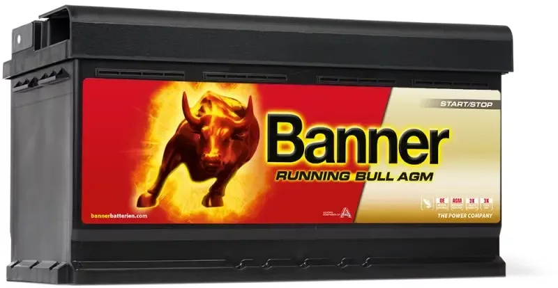   Banner 12V 95Ah 850A 59501 Running Bull AGM akku Start-Stop JOBB+