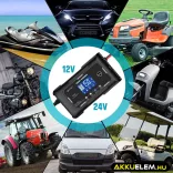 HTRC P15 töltő 12V 15A - 24V 10A - Ólom és LiFePO4 akkutöltő