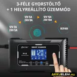 HTRC P15 töltő 12V 15A - 24V 10A - Ólom és LiFePO4 akkutöltő