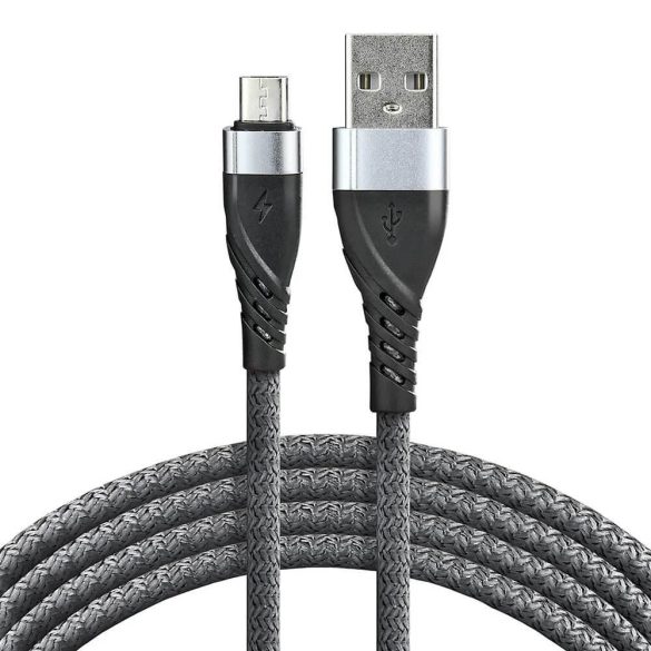 everActive USB- mikro USB kábel 2.4A 2m szürke