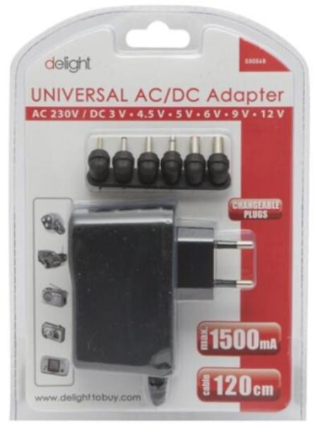 Adapter 55056c 3-12V 100-240V 6csat 30W 2,5Ah 120cm kábel