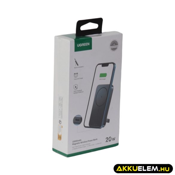 Ugreen PB206 PowerBank 10000mAh vezeték nélküli töltés, mágneses 20W