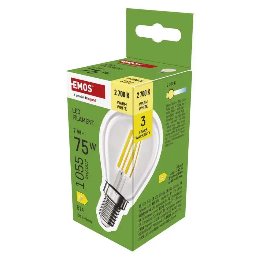 Classic E14 1055lm 7W (75W) 4000K LED wW Filament MINI Globe