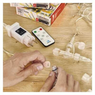 Karácsonyi füzér CNT D1CW01 JÉGCSAP 100Led 1m szél 2m hossz WW (2.5*0.9m)