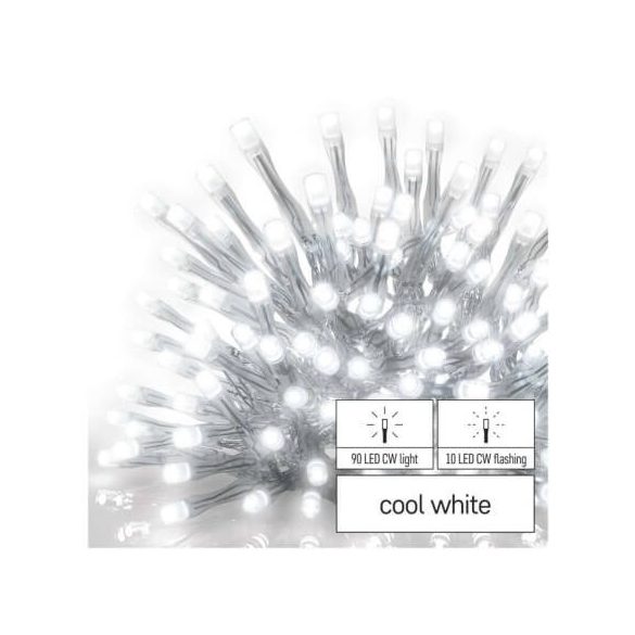 Karácsonyi füzér CNT D1CC02 100Led JÉGCSAP minta kül/bel CW