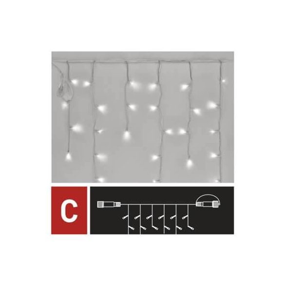 Karácsonyi füzér CNT D1CC02 100Led JÉGCSAP minta kül/bel CW
