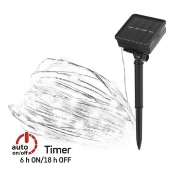   Karácsonyi fényfüzér Napelemes nano lánc szolár CW 12m 120Led D3ZC01