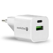 everActive USB töltő SC-390Q fehér QC3 + USB-C 30W GaN