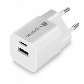 everActive USB töltő SC-390Q fehér QC3 + USB-C 30W GaN