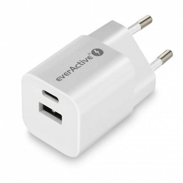 everActive USB töltő SC-390Q fehér QC3 + USB-C 30W GaN