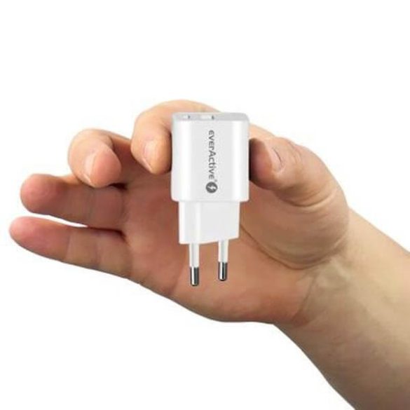 everActive USB töltő SC-390Q fehér QC3 + USB-C 30W GaN