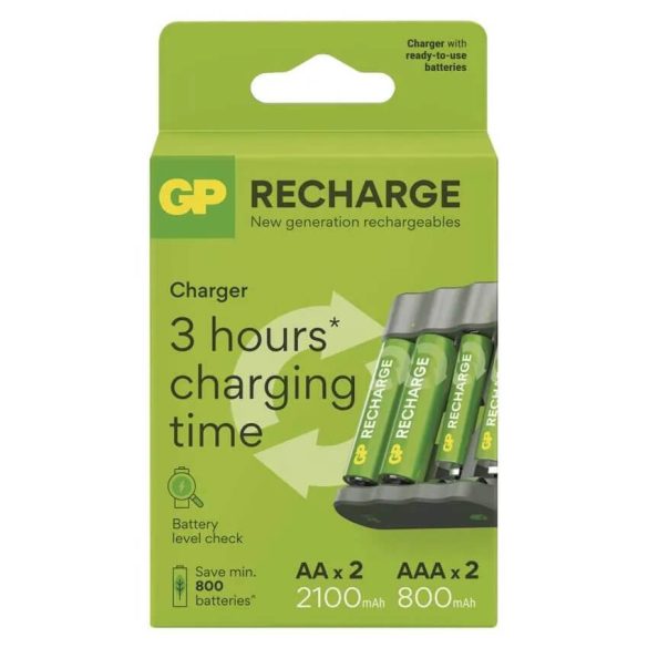 POWER BANK B441 akkutöltő + 2db AA és 2db AAA akku GP