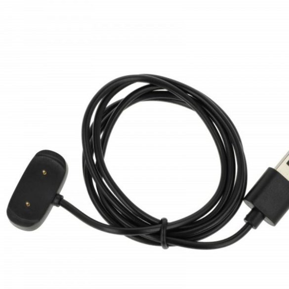 Töltőkábel Huami Amazfit Bip U Fitness Tracker - USB A Kábel, mágneses, 96cm, fekete - Utángyártott