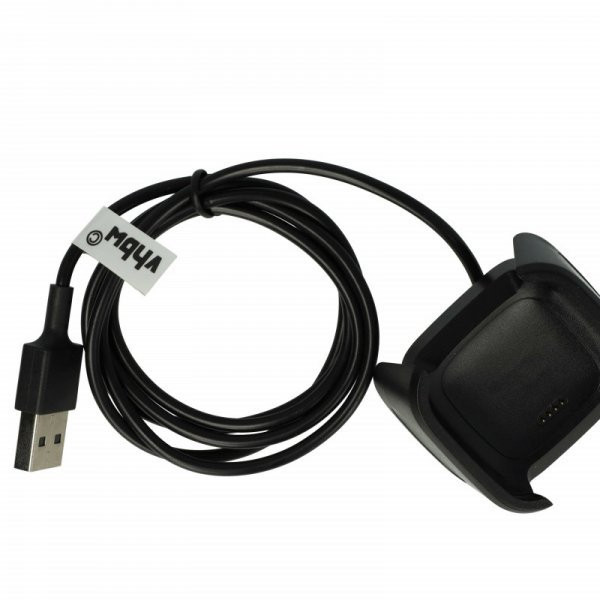 Töltőkábel Fitbit Versa 2, 2 SE Fitness Tracker - USB A Kábel, 100cm, fekete - Utángyártott