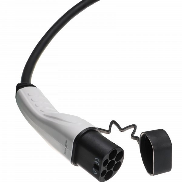 Töltőkábel elektromos autóhoz, Plug-In Hybrid - Type 2 -> Type 2, 3 fázisú, 32 A, 22 kW, 10 m - Utángyártott