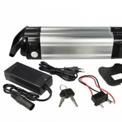   elektromos kerékpár akku - Prophete Alu-Rex / Hagebaumarkt / Hofer / Praktiker / Aldi - 10.4 Ah 24 V Li-Ion, fekete / s - Utángyártott