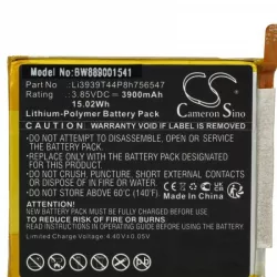   ZTE LI3939T44P8H756547 - 3900 mAh 3.85 V Li-polymer - Utángyártott telefon akku