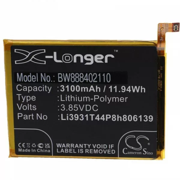  ZTE Li3931T44P8h806139 - 3100 mAh 3.85 V Li-polymer - Utángyártott telefon akku