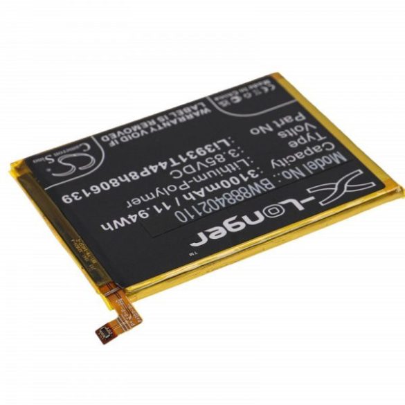 ZTE Li3931T44P8h806139 - 3100 mAh 3.85 V Li-polymer - Utángyártott telefon akku