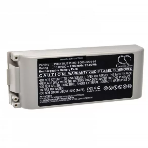 Egészségügyi eszköz - ZOLL 8000-0299-01, B11099, 8000-0299-10, 110087 - 2500 mAh 10 V AGM - Utángyártott akku - VHBW