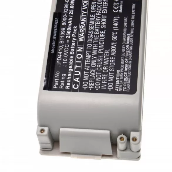 Egészségügyi eszköz - ZOLL 8000-0299-01, B11099, 8000-0299-10, 110087 - 2500 mAh 10 V AGM - Utángyártott akku - VHBW