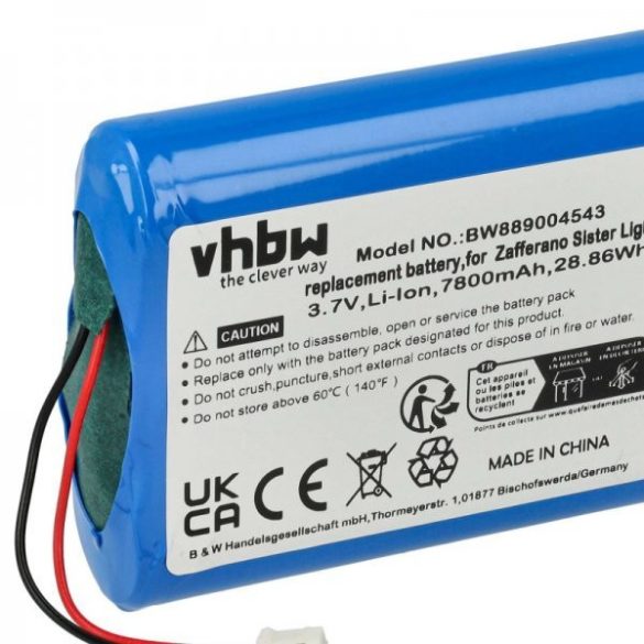 Asztali Lámpa Zafferano BAT04705506701900, 8056300198024 - 7800 mAh 3.7 V Li-Ion - Utángyártott akku