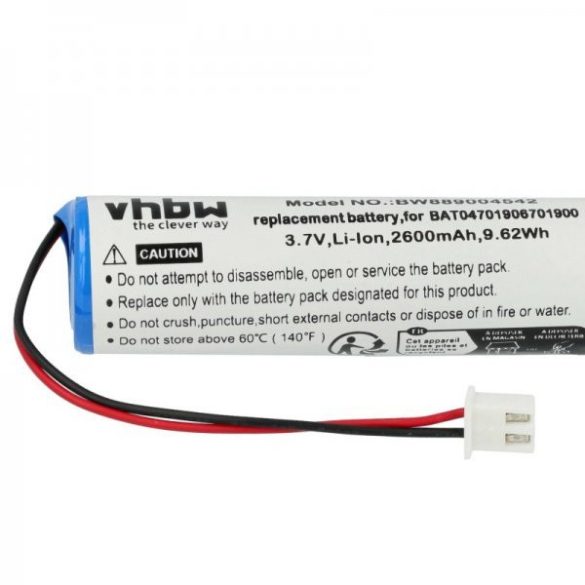Asztali Lámpa Zafferano 8052536910881, BAT04701906701900 - 2600 mAh 3.7 V Li-Ion - Utángyártott akku