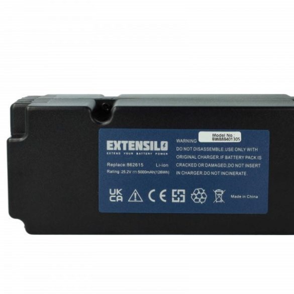 Fűnyíró Yard Force 862601, 0862622001, 0862622 - 5000 mAh 25.2 V Li-Ion, fekete - Utángyártott akku
