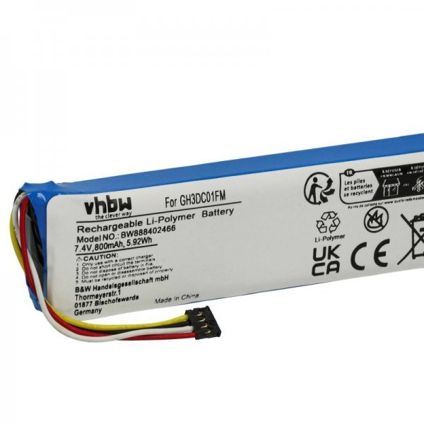 Xiaomi GH3DC01FM - 800 mAh 7.4 V Li-polymer - Utángyártott kamera akku