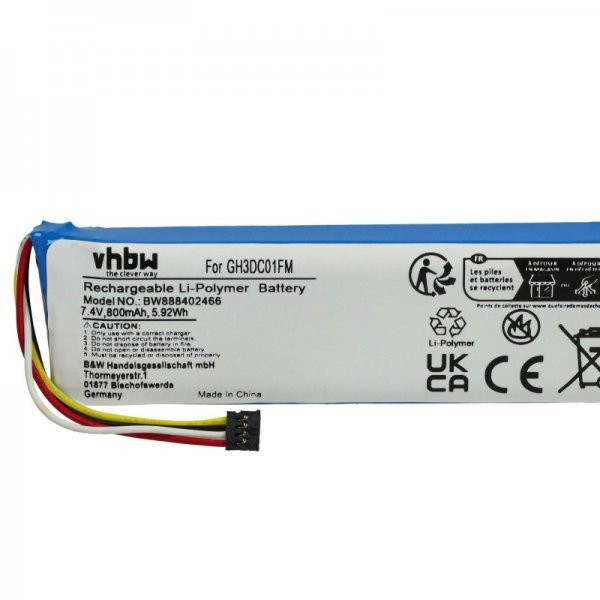 Xiaomi GH3DC01FM - 800 mAh 7.4 V Li-polymer - Utángyártott kamera akku