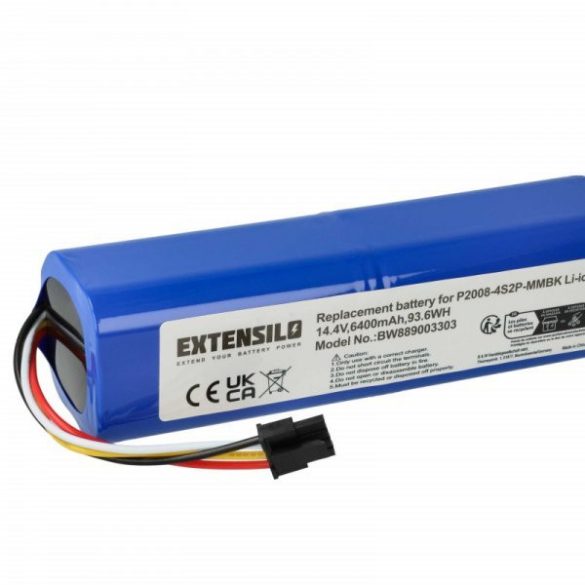 Xiaomi STYTJ01ZHM, BRR-2P4S-5200S, P2008-4S2P-MMBK for Dreame 6400mAh, 14.4V, Li-Ion - Utángyártott porszívó akku
