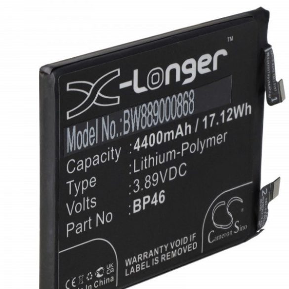 Xiaomi BP46 - 4400 mAh 3.89 V Li-polymer - Utángyártott telefon akku